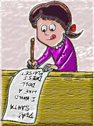 girl writing letter image