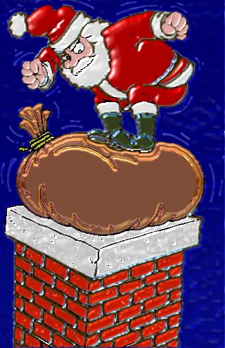 Santa with large bag image