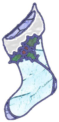 blue glass stocking