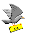 grey bird mail gif