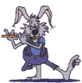 rabbit with flute gif