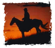 sunset cowboy gif