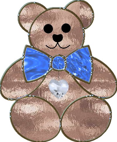 blue bow teddy