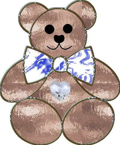 white and blue tie teddy
